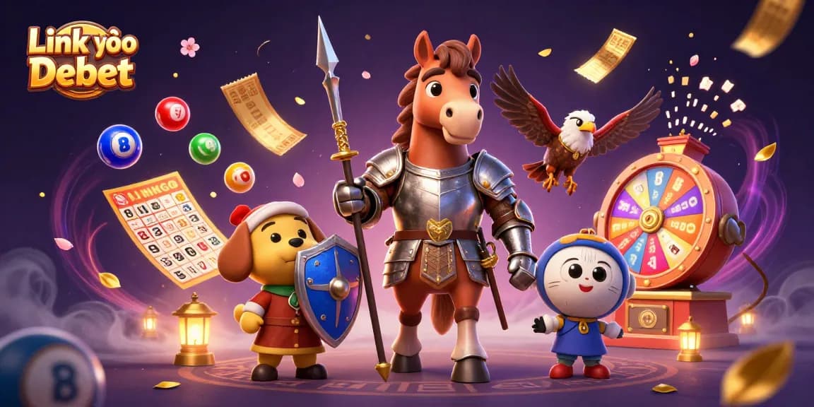 Enjoy thrilling moments with Link vào Debet in this vibrant lottery-themed scene.