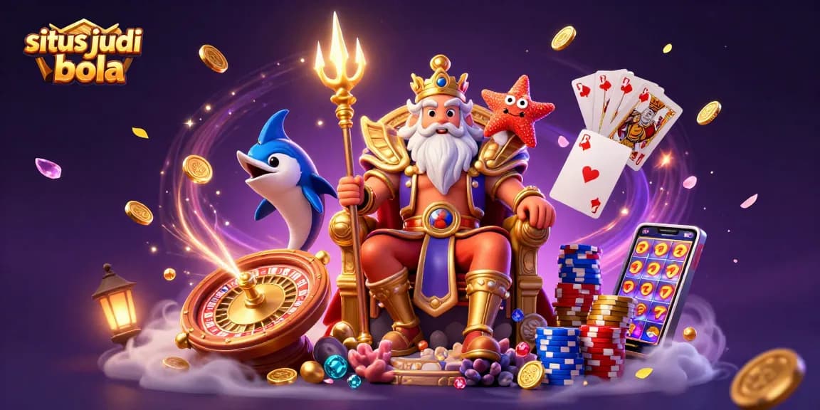Gambarlah situs judi bola yang menampilkan Raja Laut dengan perpaduan elemen perang kasino.