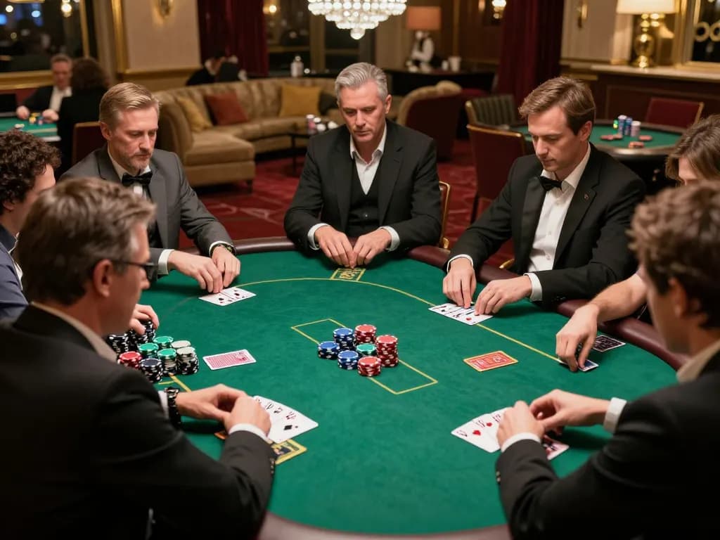 Players engage in a thrilling poker game at XX88 casino, showcasing strategy and excitement