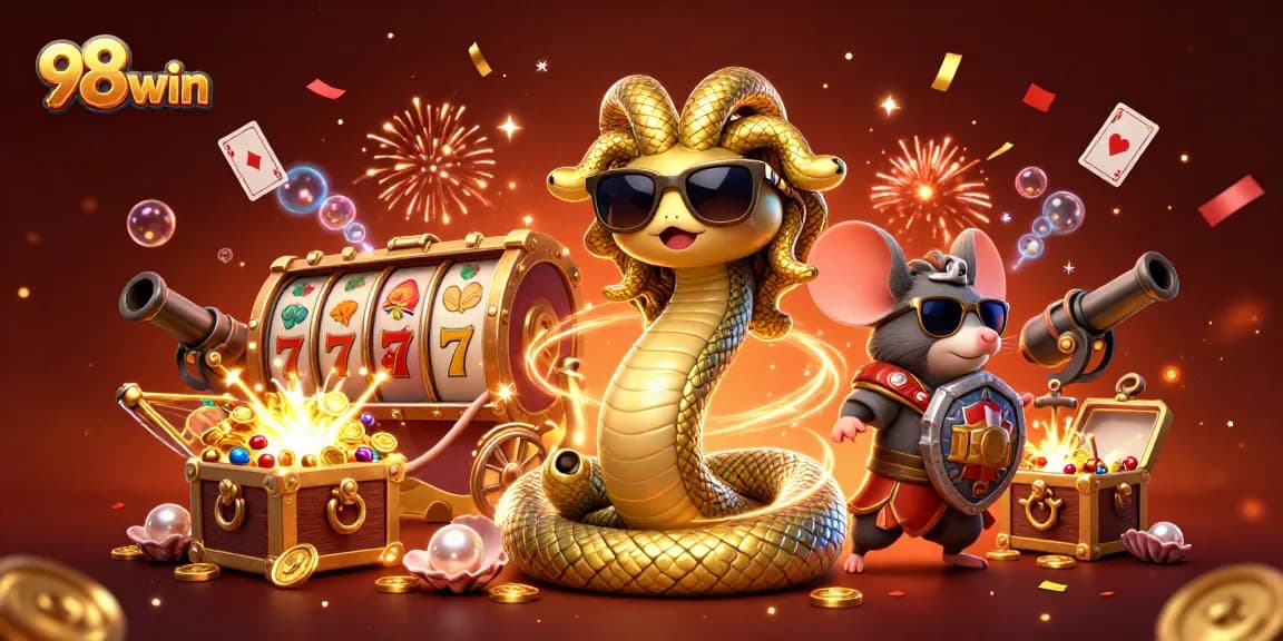 Experience thrilling moments with 98win, featuring dynamic game elements and vibrant characters.