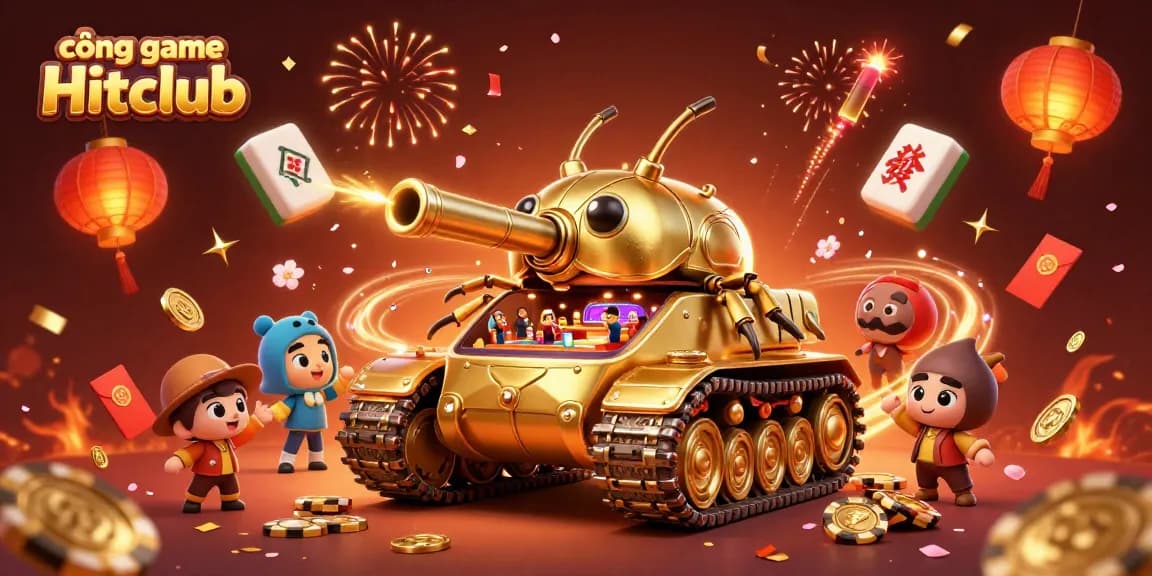 Engage in thrilling gameplay with cổng game Hitclub showcasing a vibrant casino scene full of excitement.