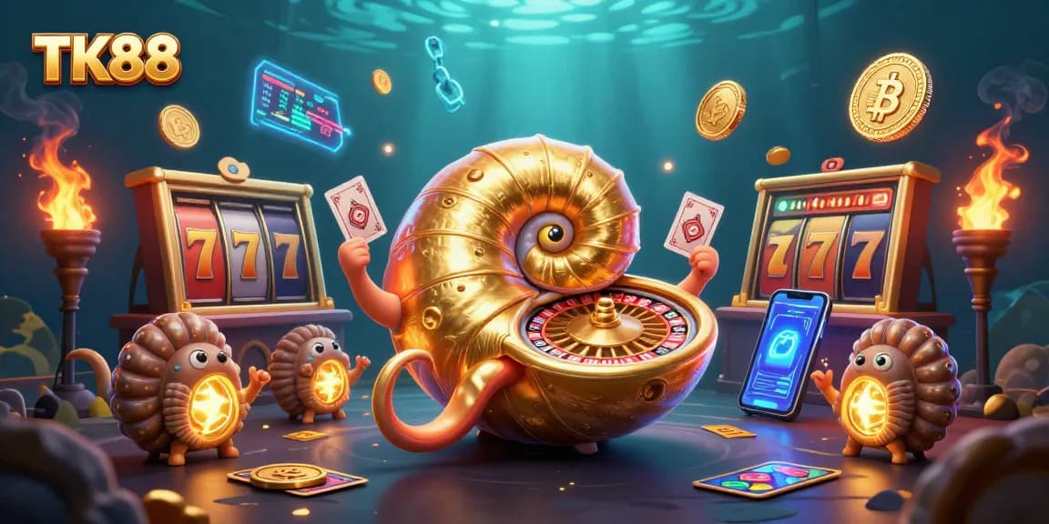 Experience the vibrant gameplay at TK88 casino with a dazzling nautilus roulette, cards, and crypto coins.