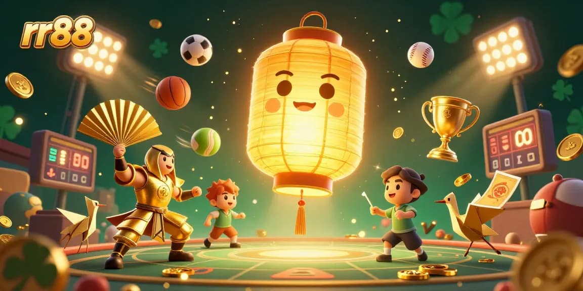 Experience exciting gameplay at rr88 with a giant golden lantern spirit and dynamic casino elements