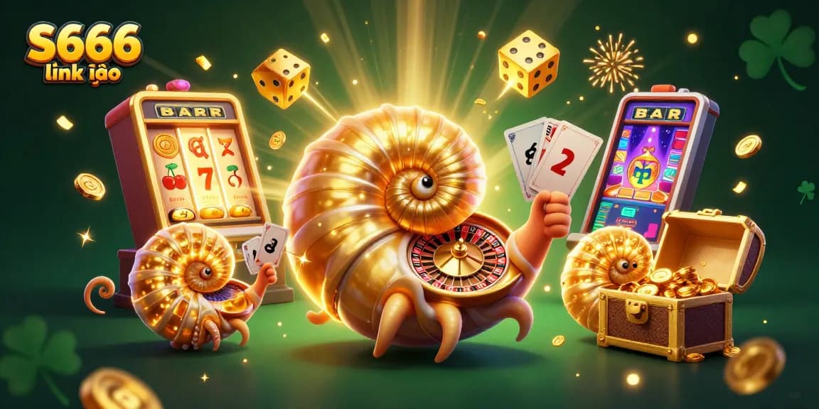 Experience the thrill of S666 link vào with dynamic casino action featuring a giant nautilus roulette wheel.
