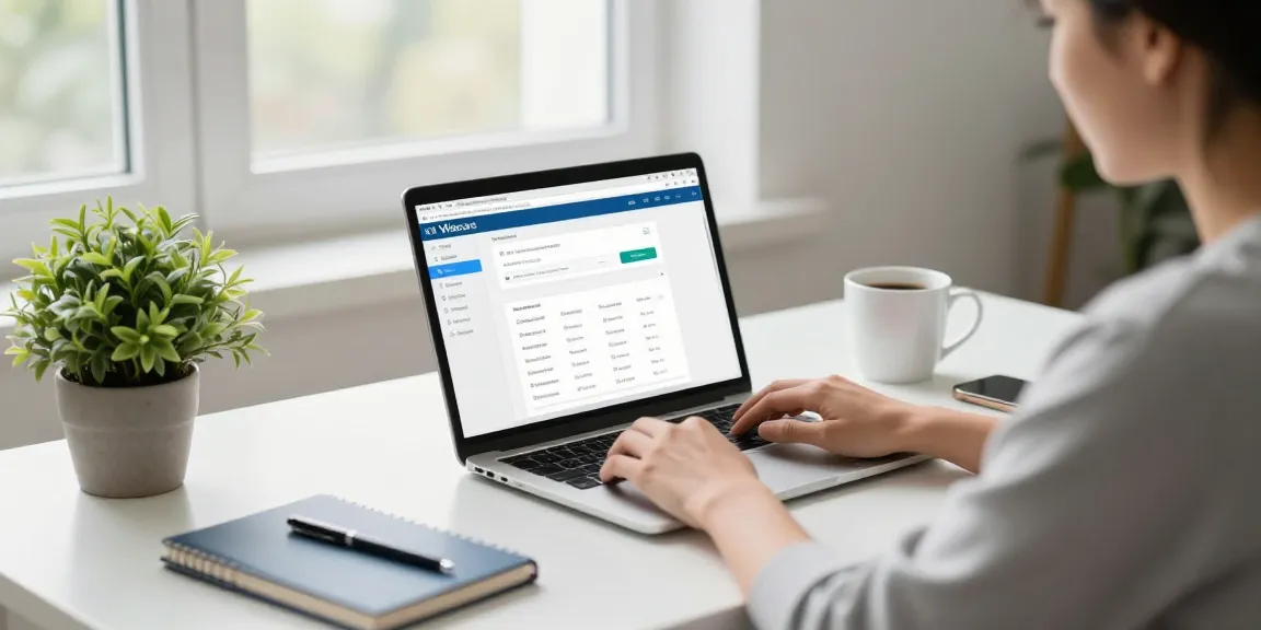 Optimize your PC with Wisecare software on rokok88 in a modern office.