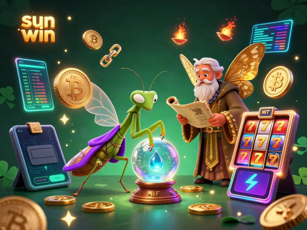 Engage with sun win through an enchanting 3D casino scene showcasing vibrant slots and colorful characters.
