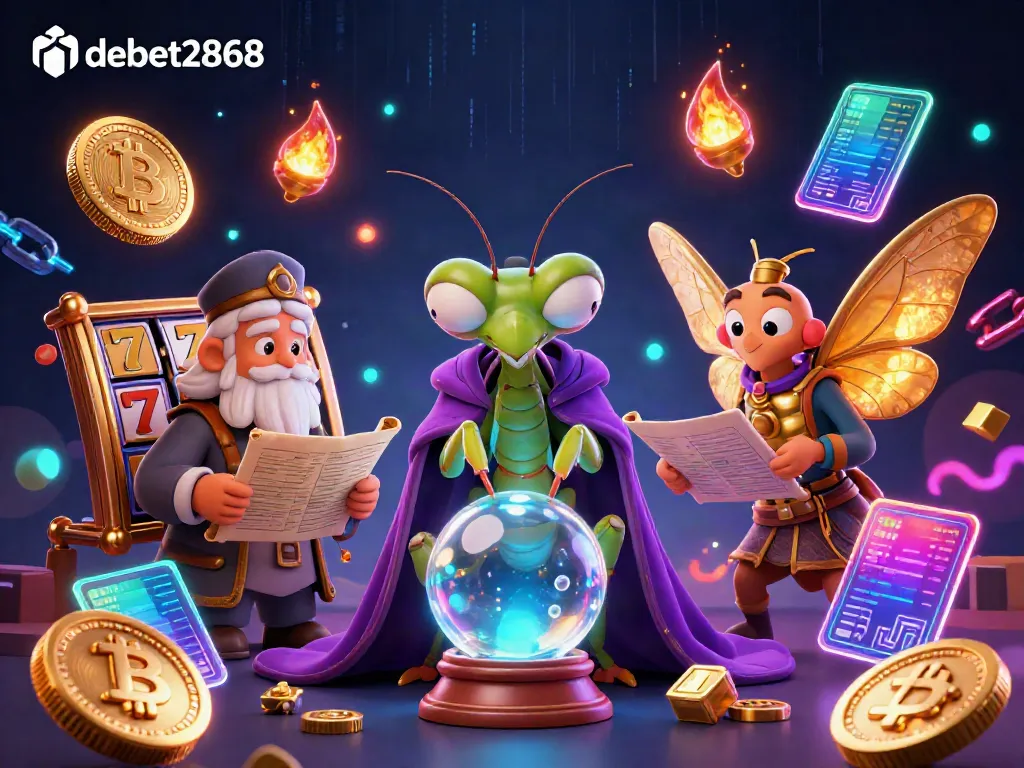 Engage with debet2868 through this vibrant 3D illustration capturing the essence of a lively slot game experience.