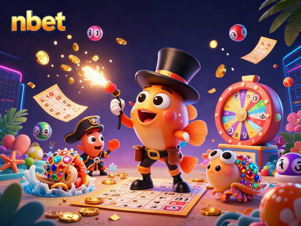 Experience nbet's exciting features with lively characters and vibrant casino elements.
