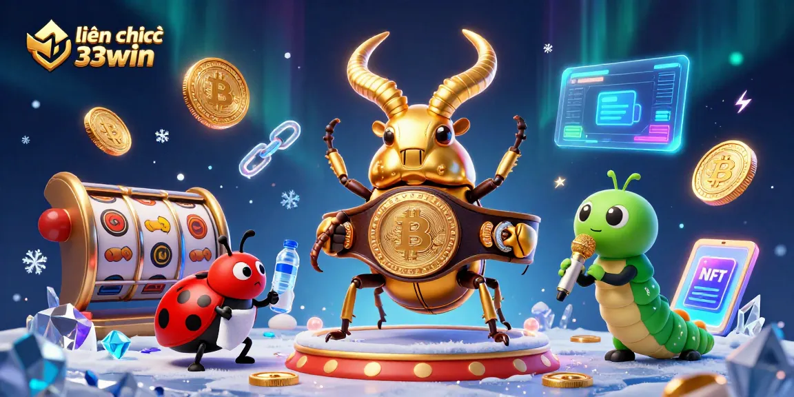Experience the excitement of gaming at liên hệ 33win with a dynamic action-packed scene featuring vibrant 3D characters.