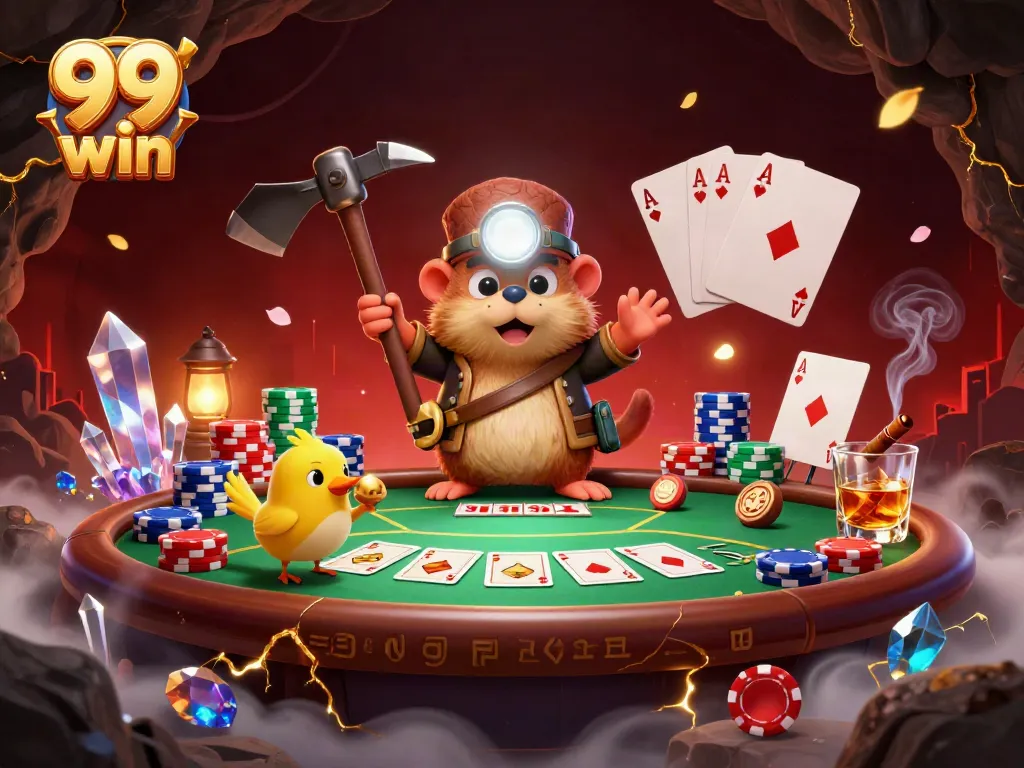 Experience thrilling gameplay with 99 win at a dynamic poker scene full of treasures.