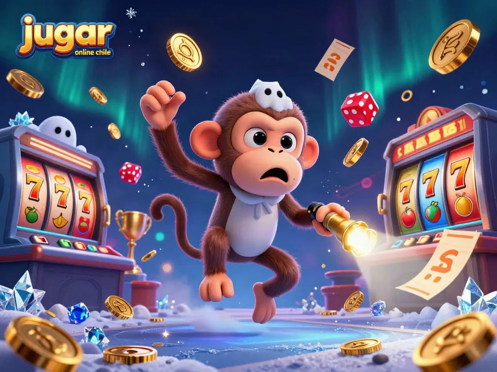 Jugar casino online Chile en un entorno lleno de acción con un mono poltergeist y un cachorro cazador de fantasmas.