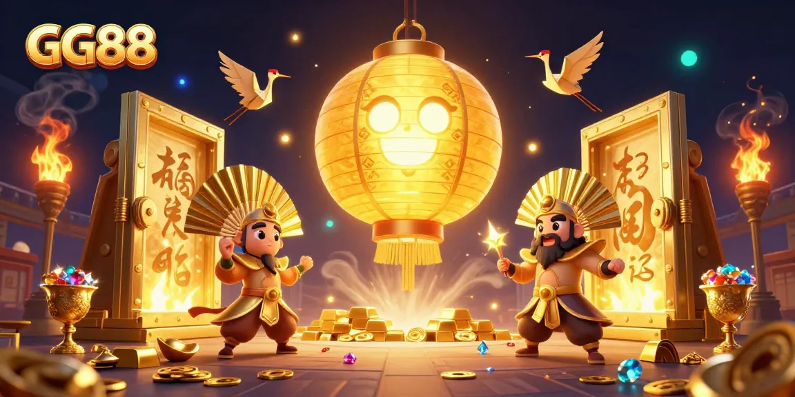 Experience thrilling jackpots at GG88 with a vibrant casino scene full of treasure and luck!